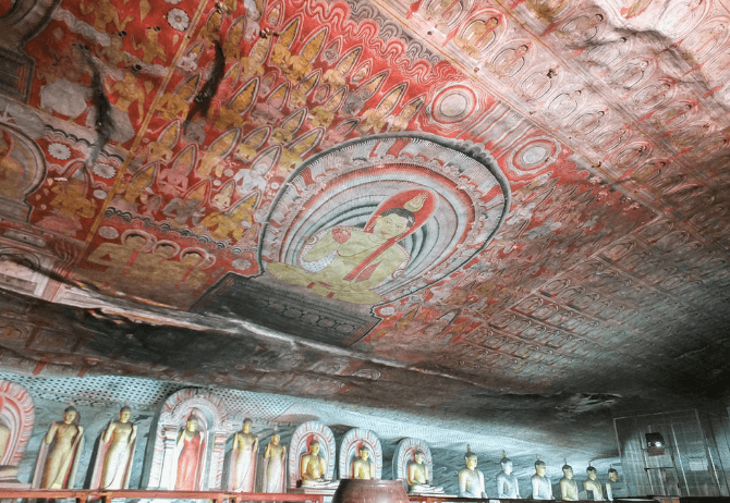 Ancient cave paintings depicting royal life-image